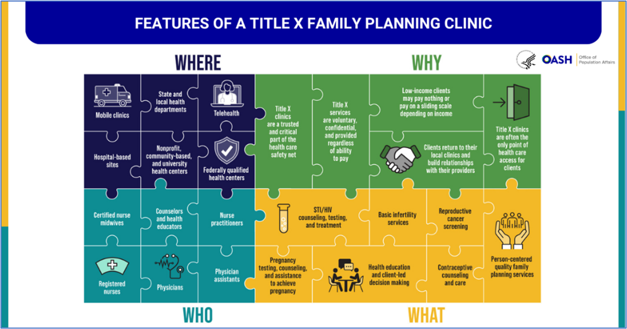 Features of a Title X Family Planning Clinic puzzle