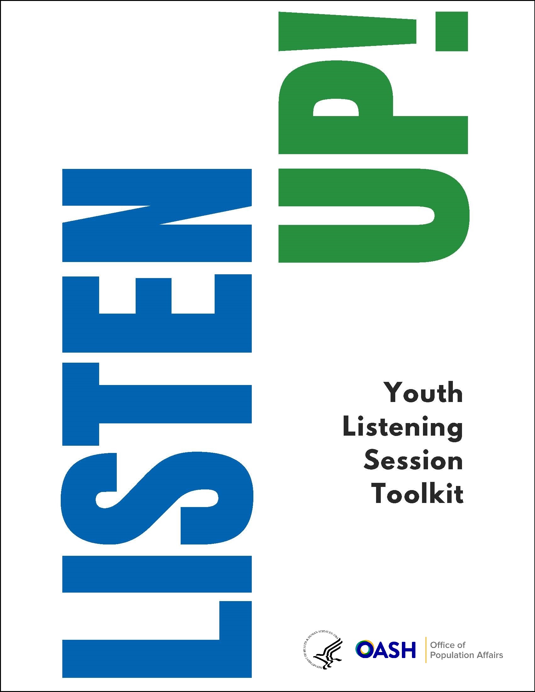 Cover of OPA's Listen Up! Youth Listening Session Toolkit.